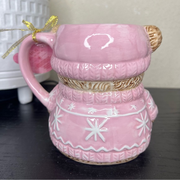 NEW Home for the Holidays Christmas Girl Teddy Bear in Pink Sweater and Beanie - Picture 3 of 6